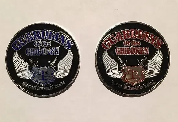 'Guardians of the Children' challenge coins.