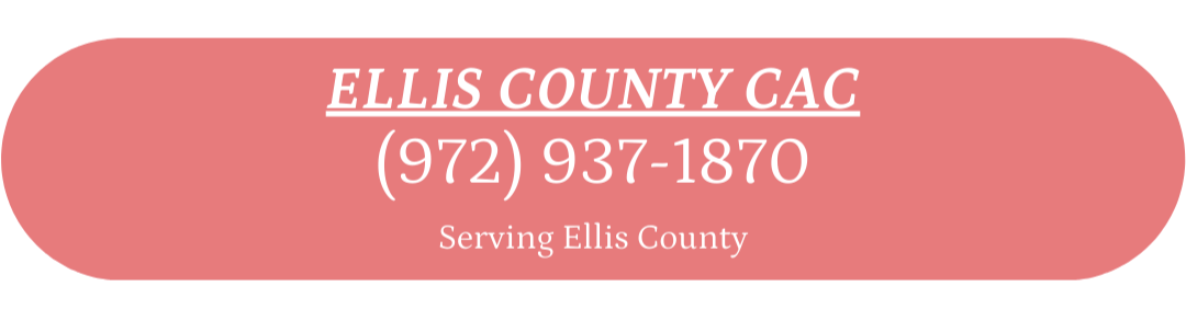 Business card for Ellis County CAC with phone number and service area.