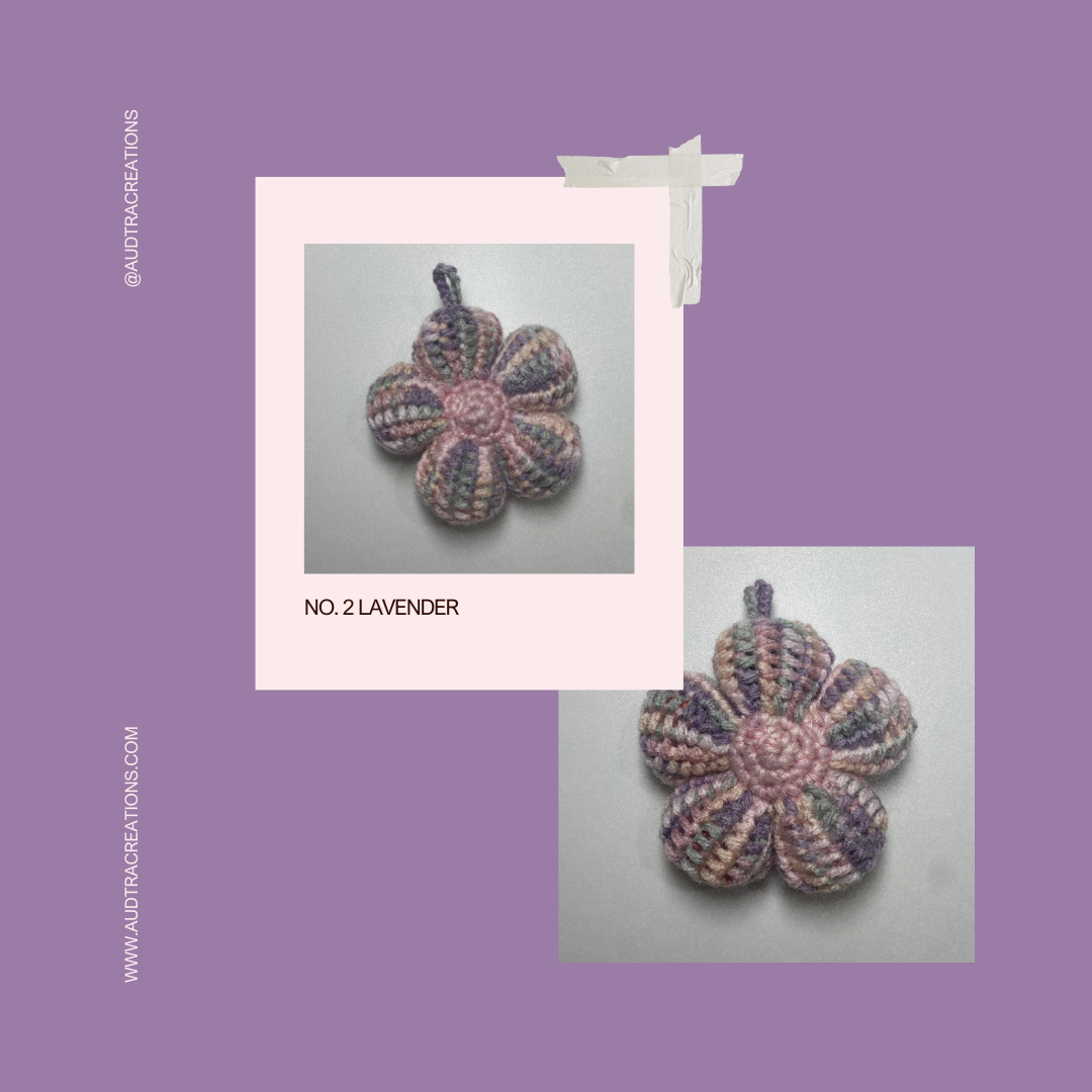 Blush & Bloom Flower Keychain | Handmade Crochet · Colour Variants