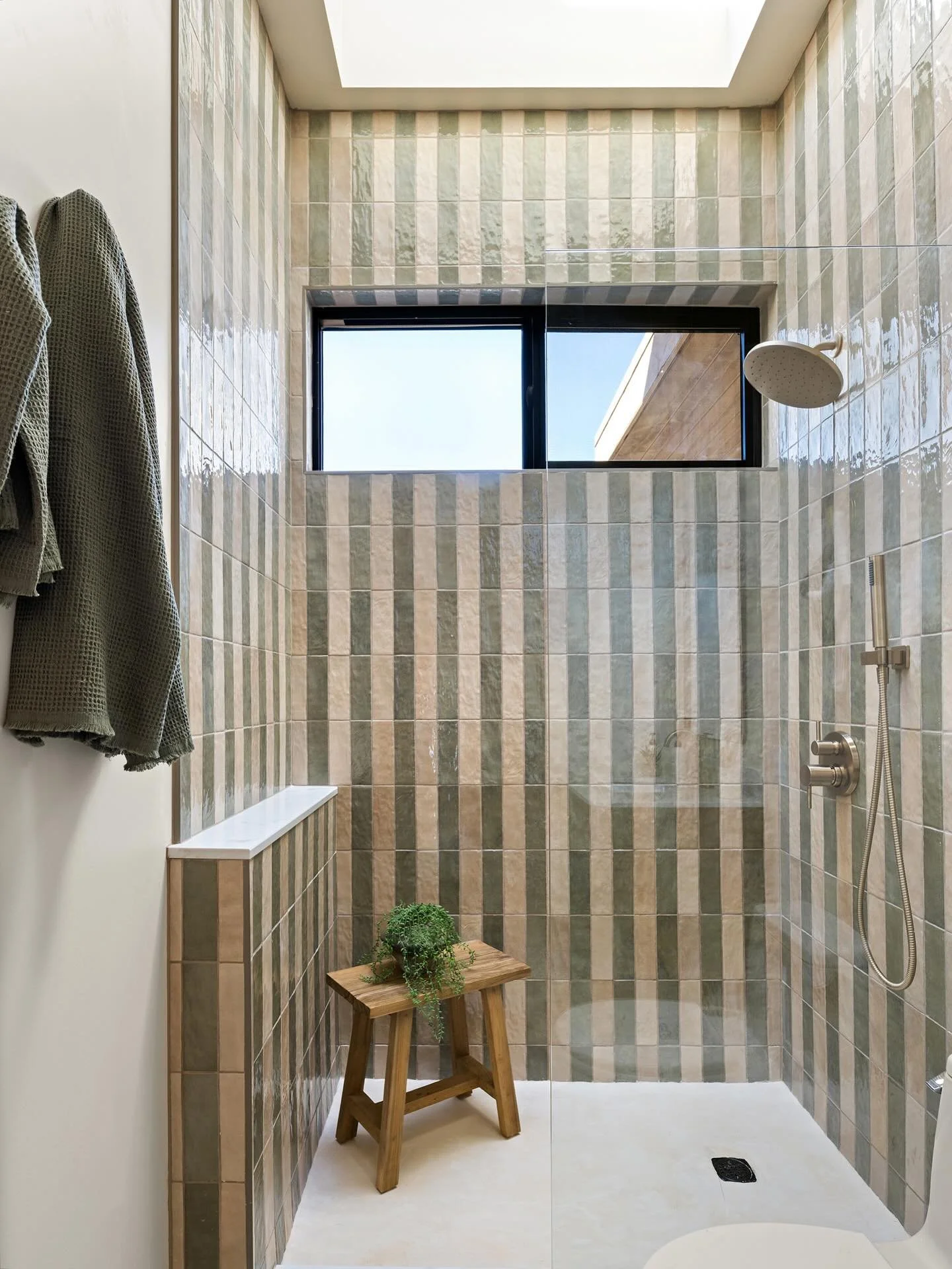 we took a lil risk with the shower tile and did some fun patterns. hoping the new owners will love them as much as we do! coming to the market soon with @aprilsnowkass message her for details!