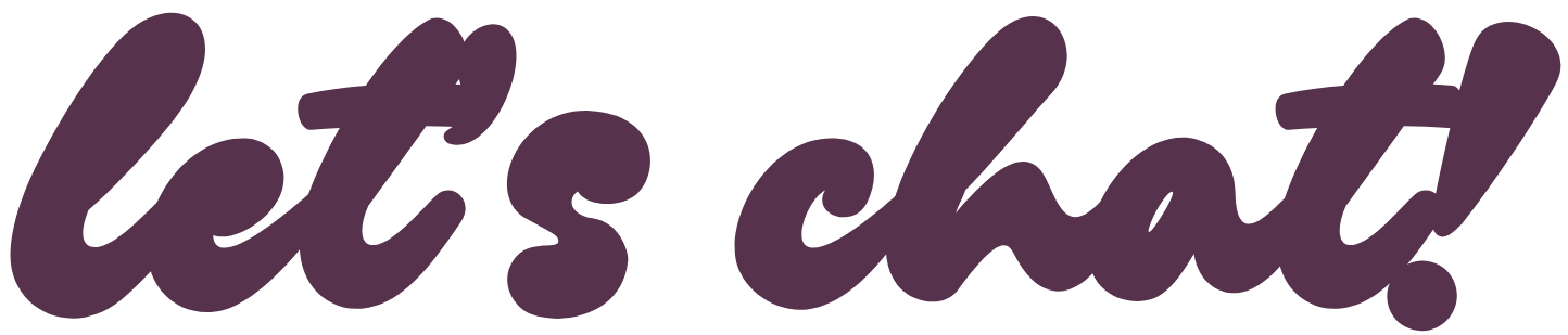 Text saying 'let's chat!'