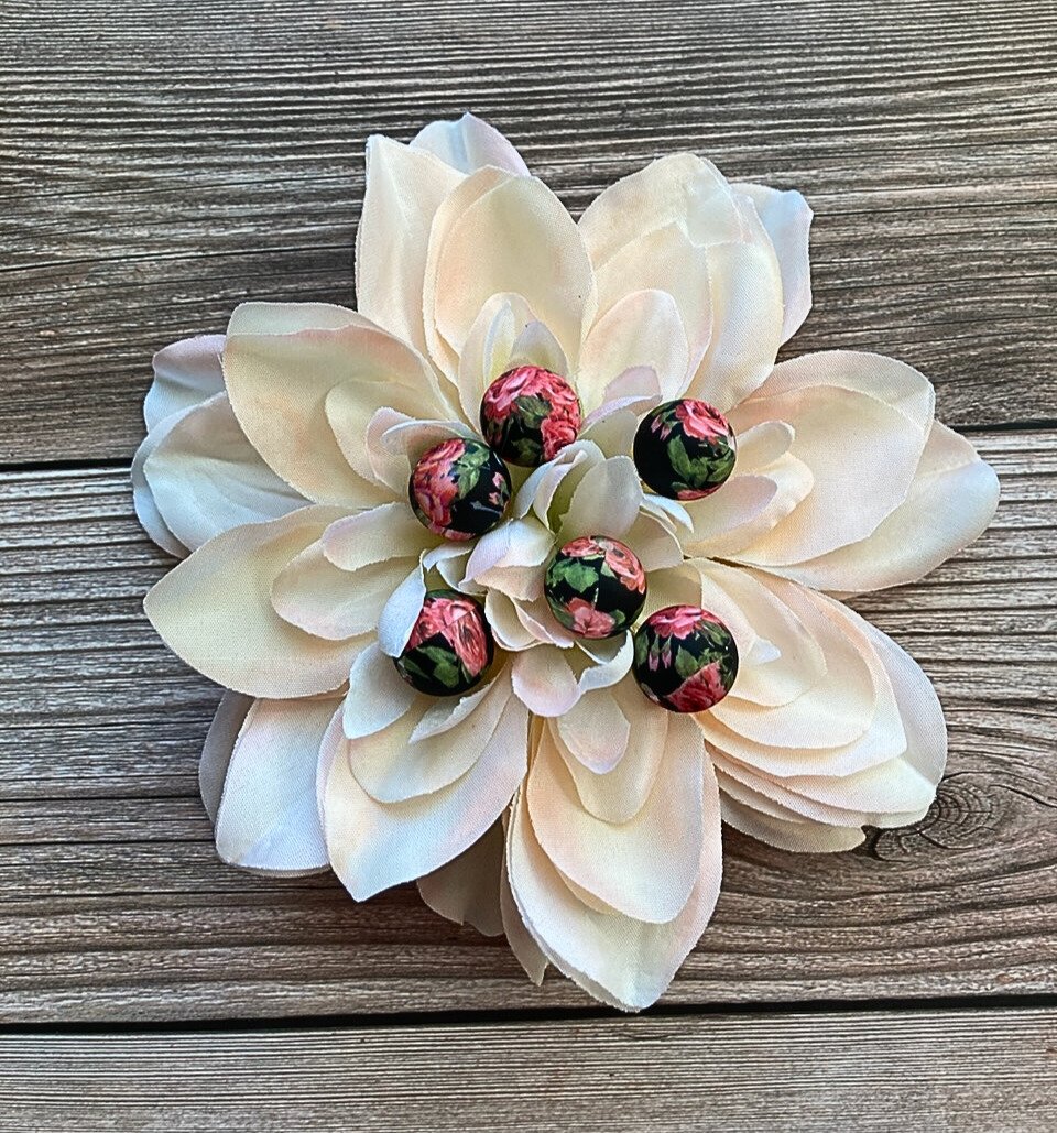 🌿 Introducing Our Newest Collection: 15mm Floral Patterned Silicone Beads! 🌿