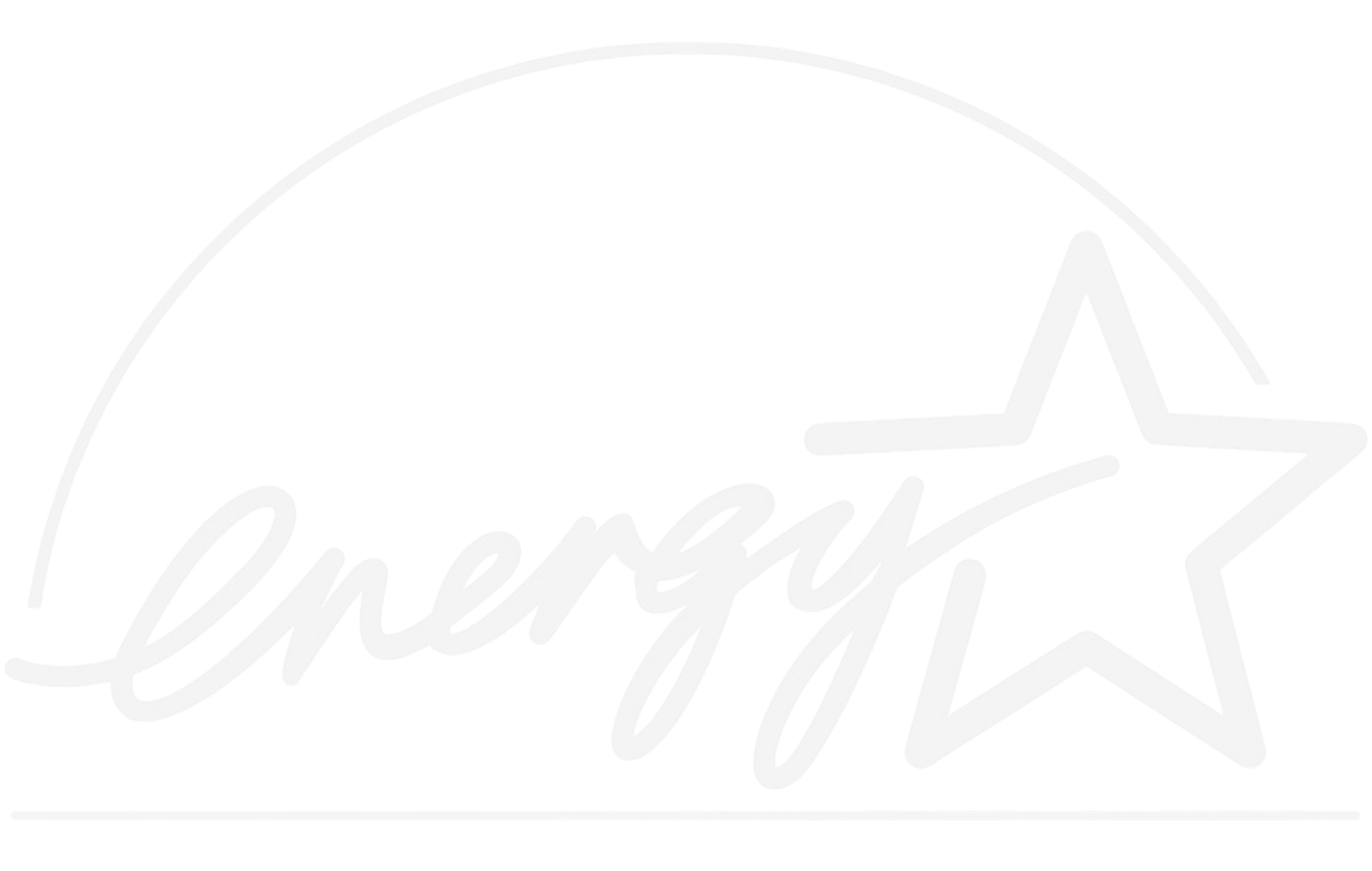 Energy Star certification logo featuring a white star and script lettering on a blue background.