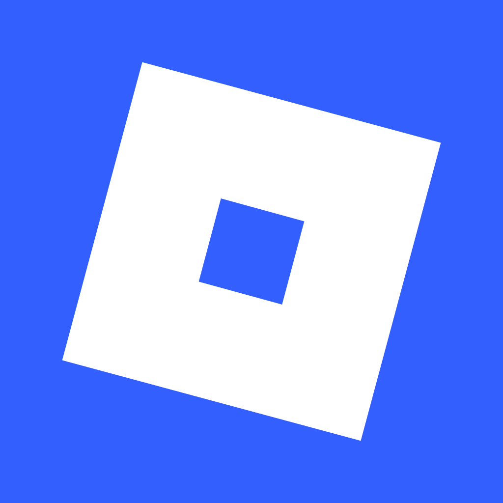 Blue background with a large white square tilted at an angle containing a smaller blue square.