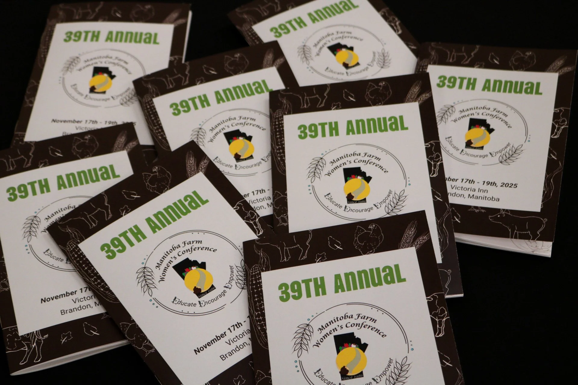 Program booklets laid out