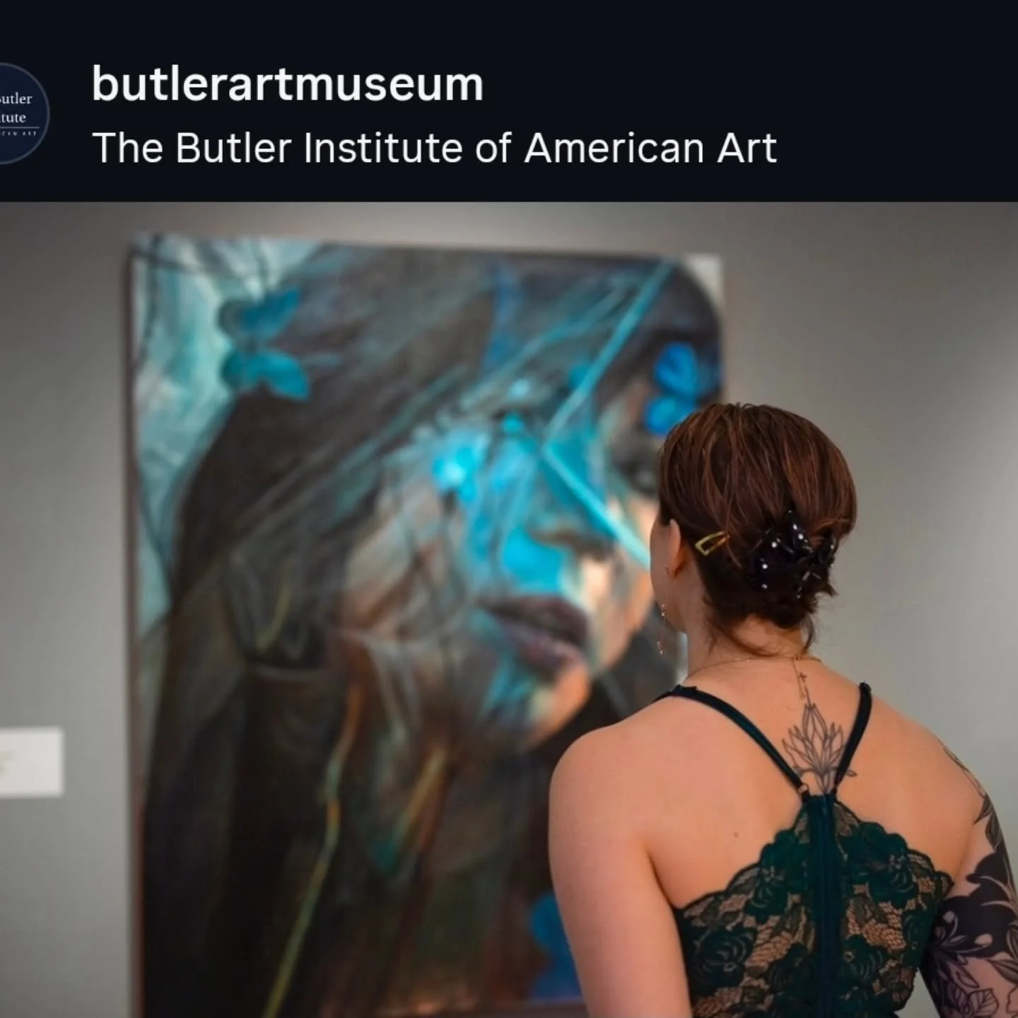 Thank you @butlerartmuseum for this opportunity 🙏  The show is closing soon, so get over there to see it before it's gone!!
Amazing photography by Kristin 🥰
#butlerinstituteofamericanart