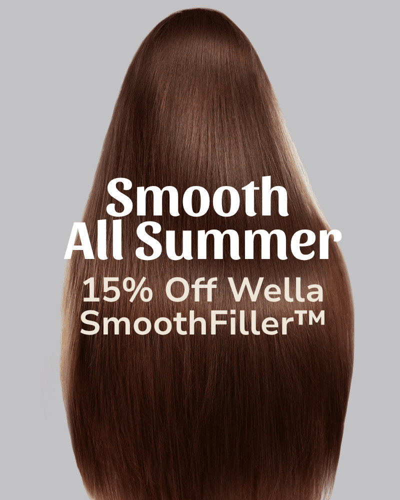 July promotion at Merle Norman Williamsport Includes 15% off Wella SmoothFiller Hair Treatment