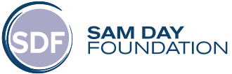 Logo of the Sam Day Foundation with a circular emblem containing the initials SDF and the name of the foundation beside it.