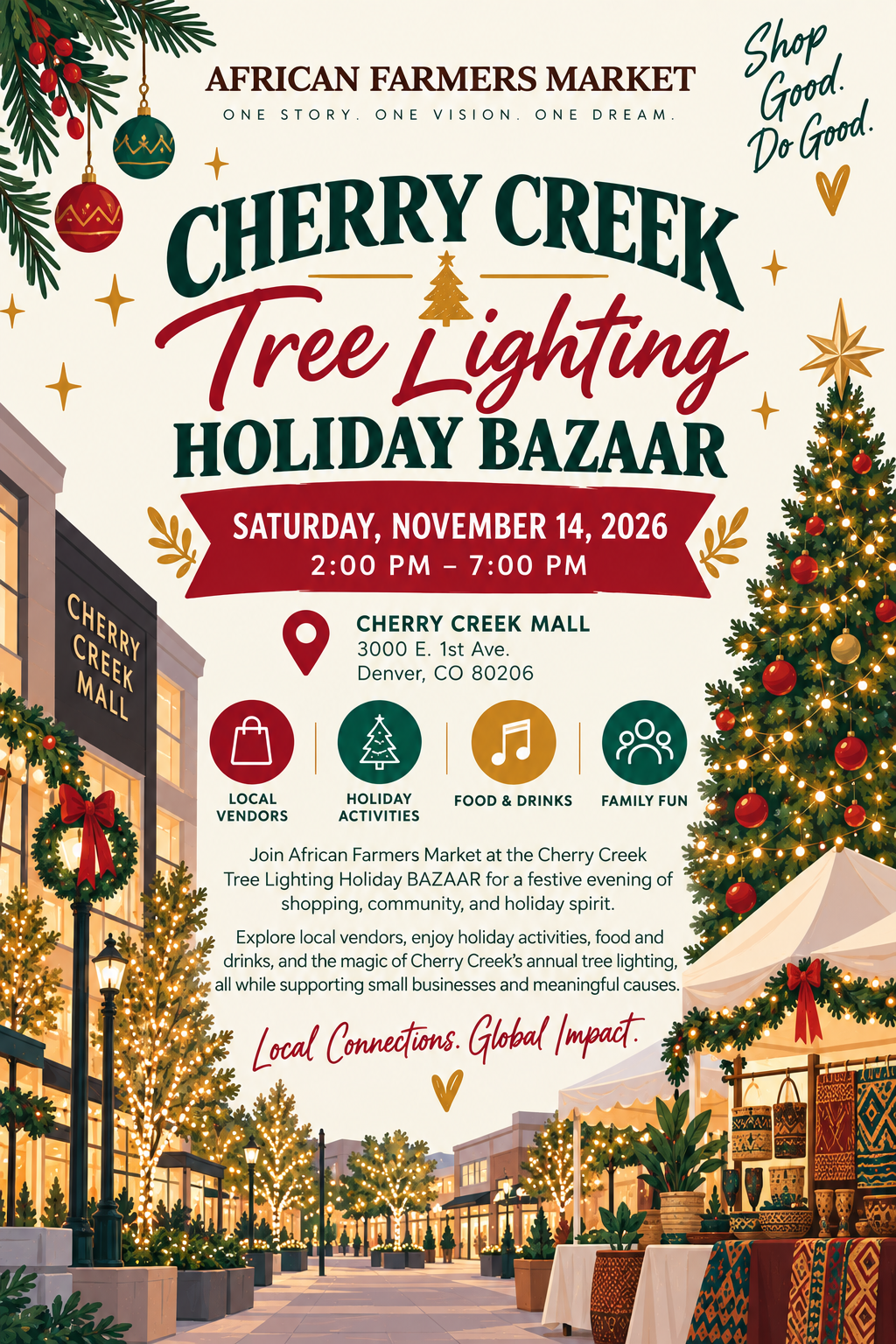 Cherry Creek Tree Lighting Holiday BAZAAR