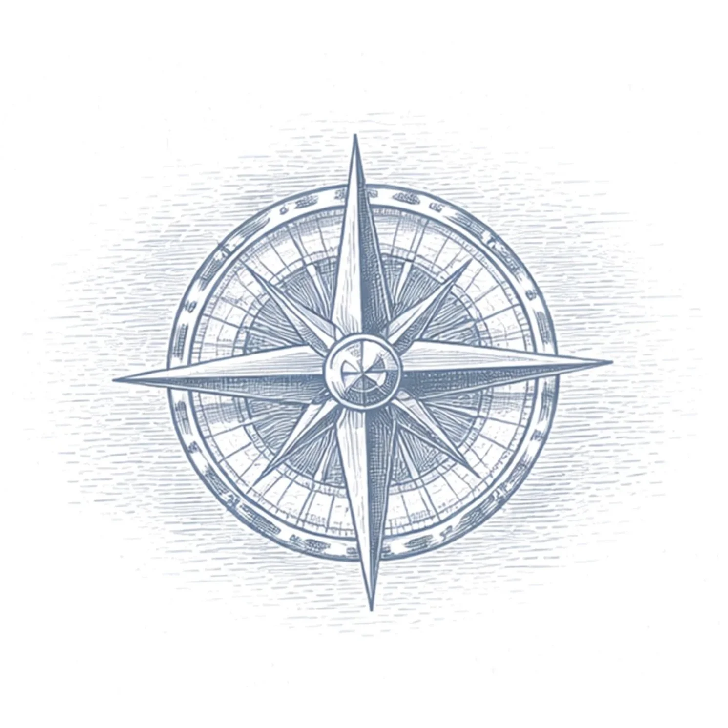Geometric drawing of an outline square with sections divided by vertical, horizontal, and diagonal lines.