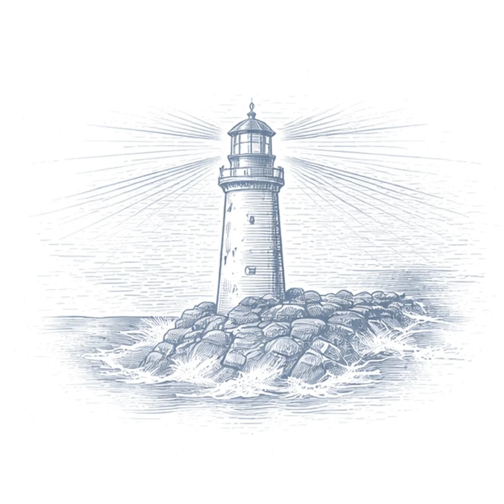 Geometric drawing of an outline square with sections divided by vertical, horizontal, and half circle lines.