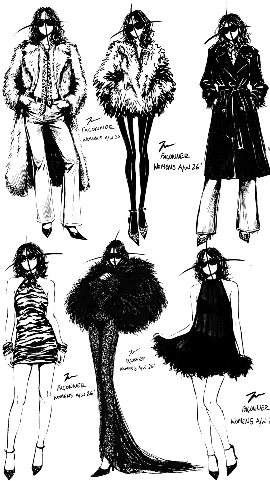 Other silhouettes from my current senior collection, Nine Lives. 