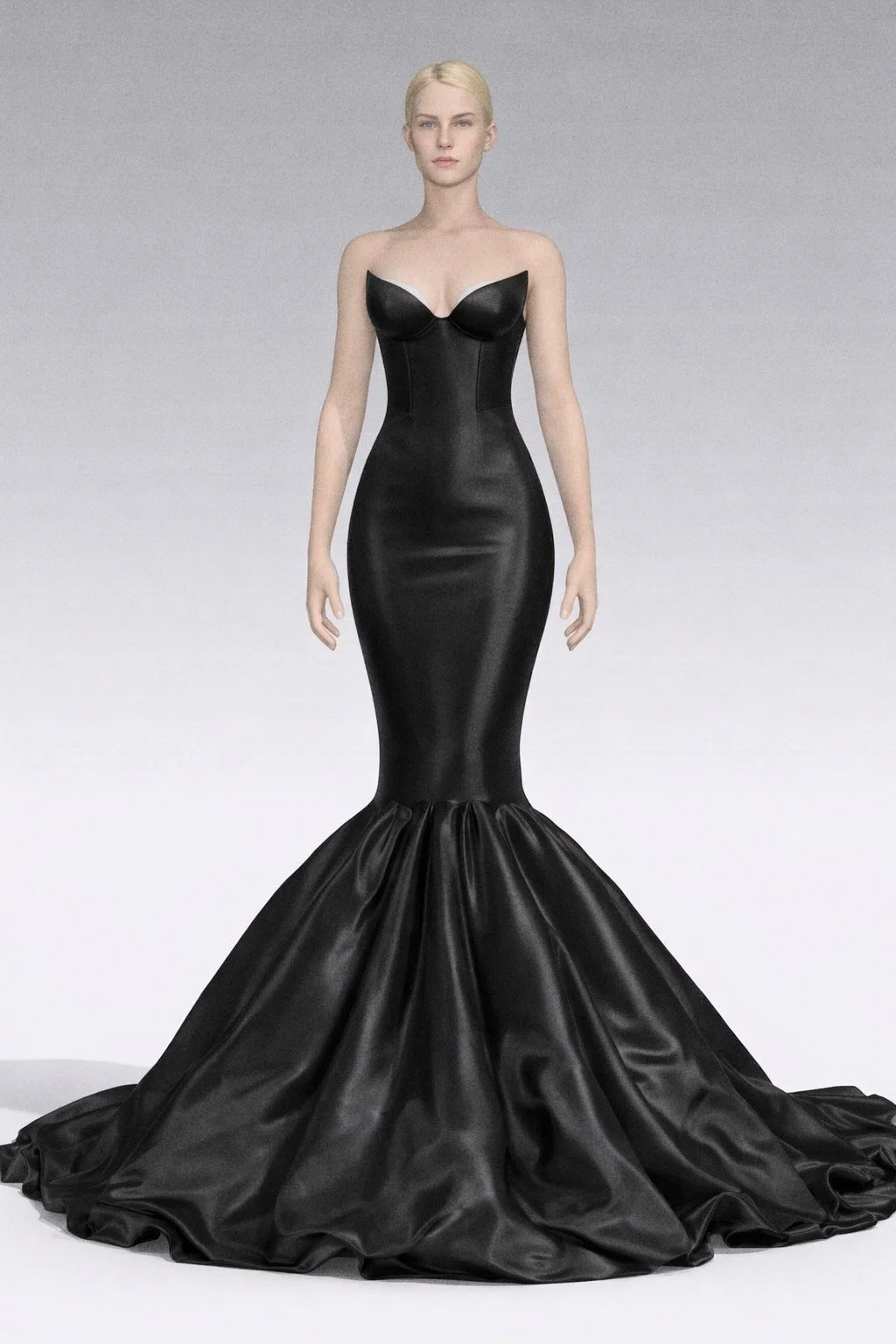 Personal project replicating my illustrations on CLO 3D and practicing gown tailoring 