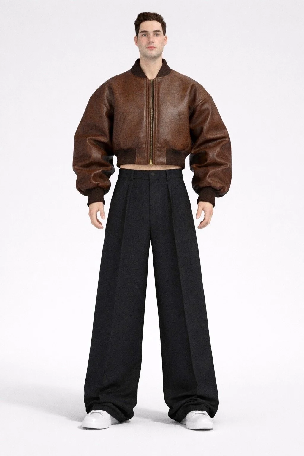 Personal project experimenting on CLO 3D, practicing replicating my own illustrations and pushing proportions and silhouette 