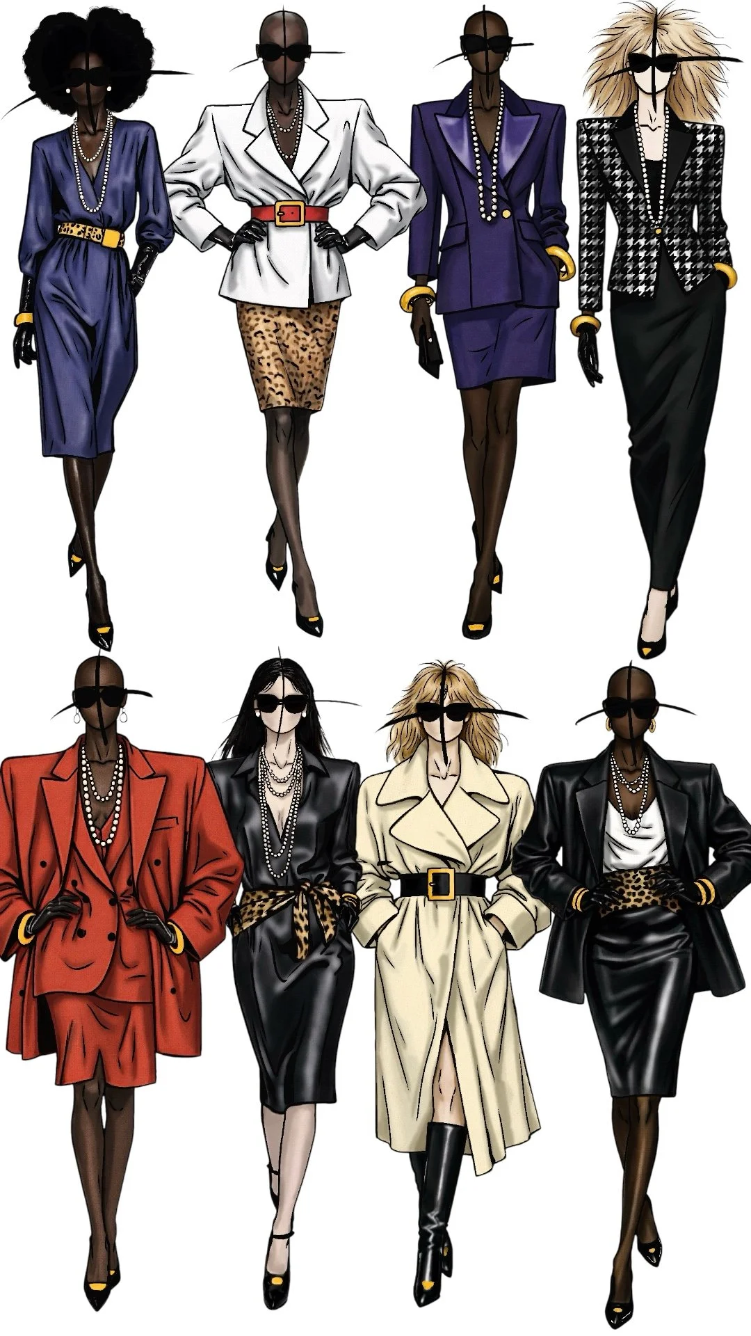 “Inheritance” is a collection I designed and illustrated for FAÇONNER S/S ’27. I was inspired by a  photo album that I purchased at an antique store that traces the lives of a family throughout the 1980s. The silhouettes, colors, and shapes captured 