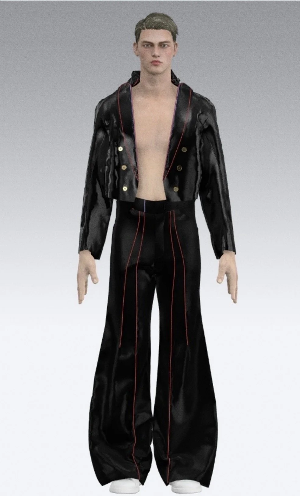 School assignment: Create an evening wear look on CLO 3D