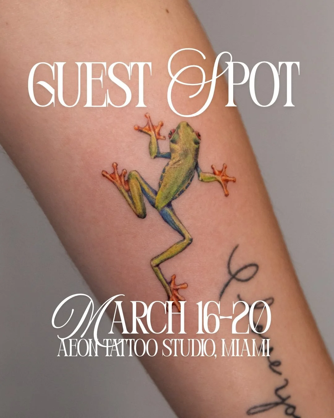hiii! I&rsquo;ll be doing a guest spot @aeon.miami March 16-20! Dm me or click the link in my bio to book an appointment. ✨ so excited!

#miami #tattoo #miamitattooartist #miamitattoo