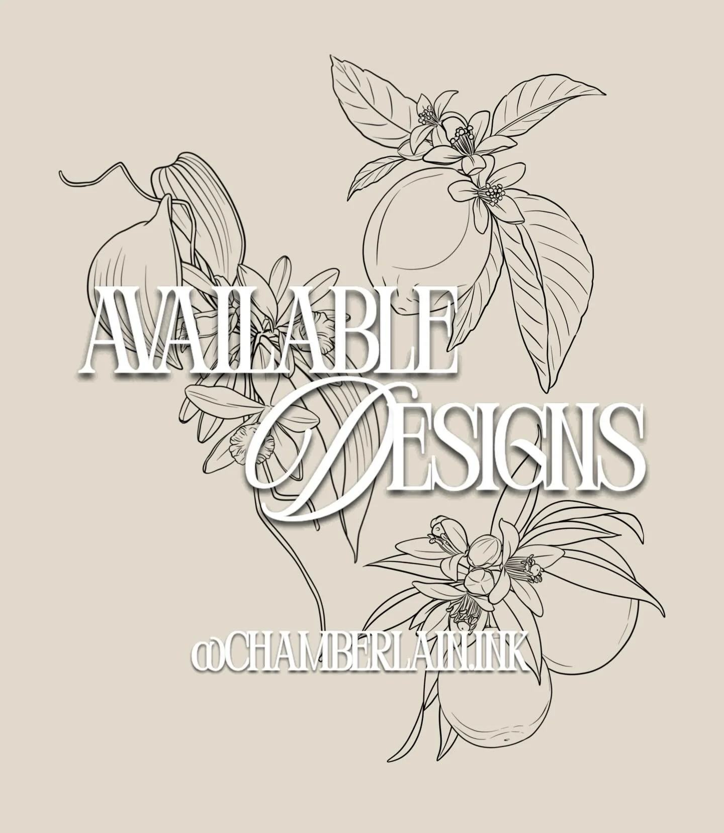 These designs can be done in black and gray or full color (what you see is line work only, the final tattoo will include my realism style of shading). I will be doing a discounted hourly rate for these pieces, as they are something I would love to do