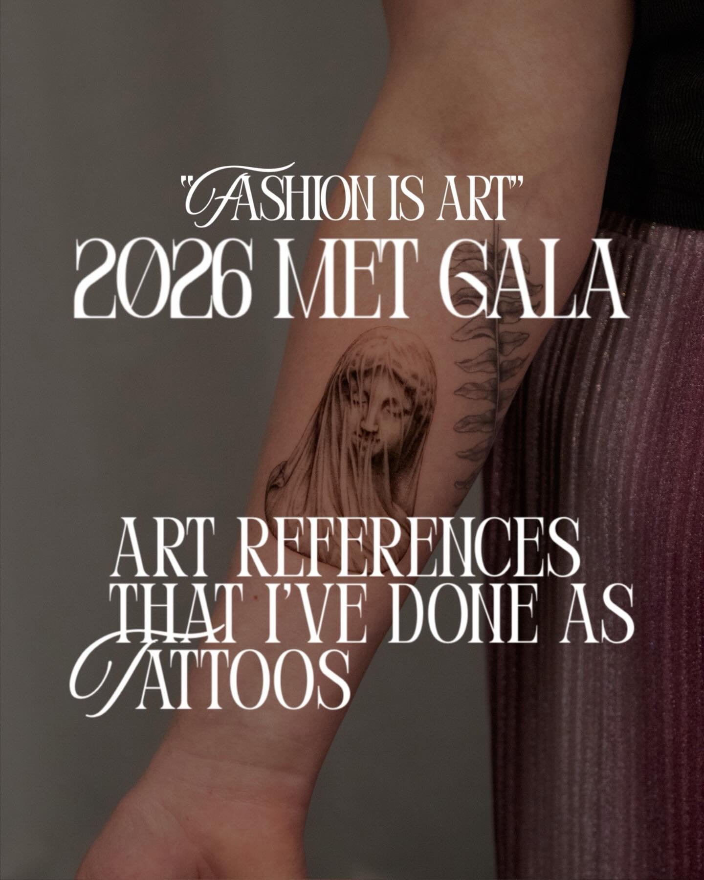 This year&rsquo;s MET Gala&rsquo;s theme was &ldquo;Fashion Is Art&rdquo;. Many designers were inspired by some art historical pieces - here are some art references that I&rsquo;ve also been inspired by for tattoos. ✨

&ldquo;Winged Victory of Samoth