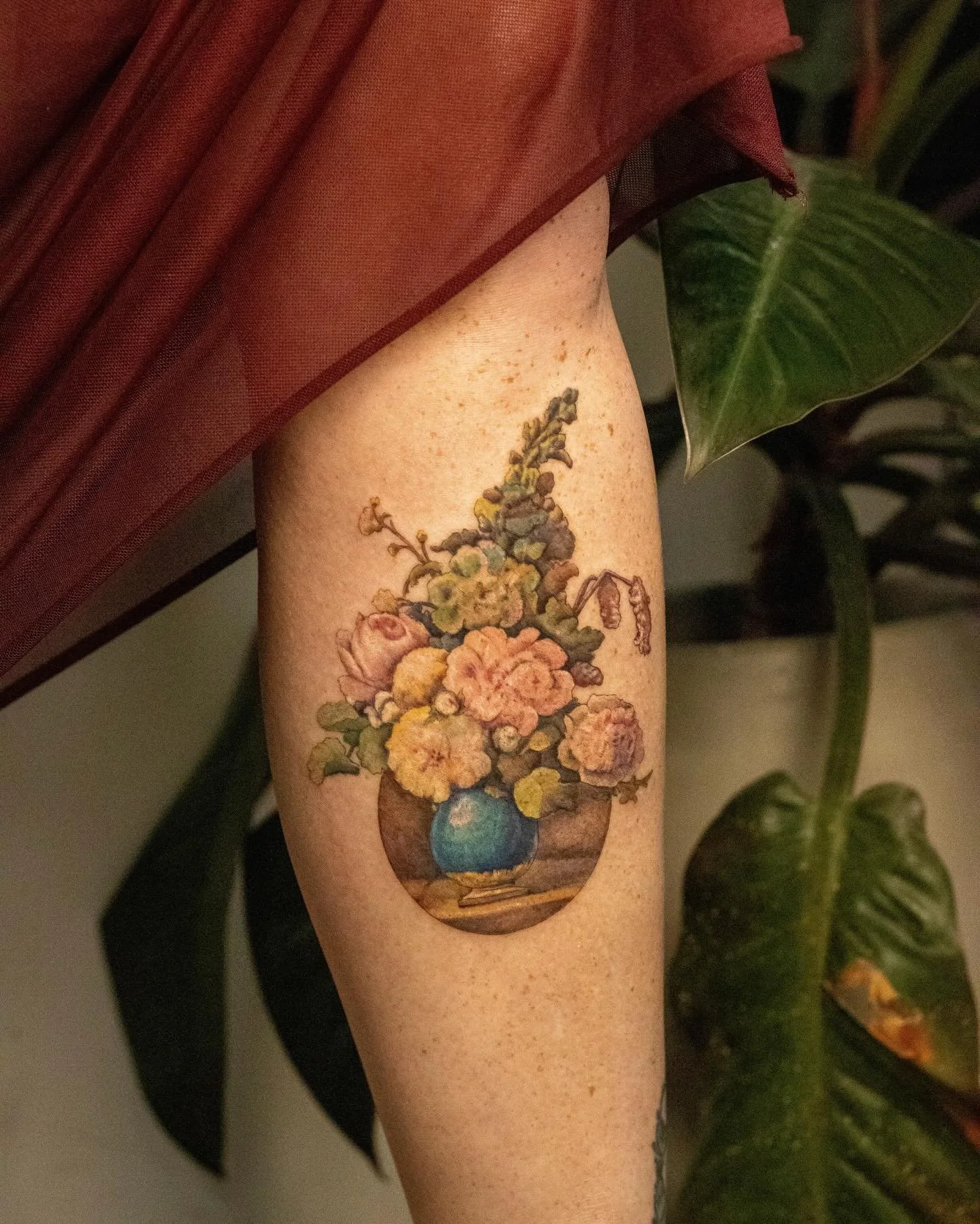What happens when you give an oil painter a tattoo machine?

✨ &ldquo;vase of flowers&rdquo; by Anne Vallayer-Coster as a tattoo ✨

Color tattoo artist, traveling tattoo artist, Miami based tattooer, female tattoo artist
