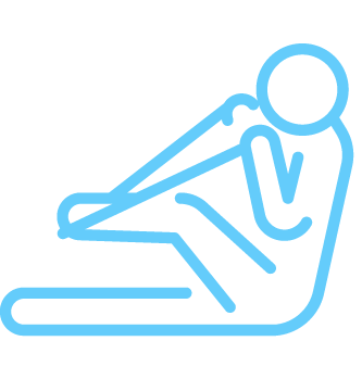 Outline of a person sitting and reading a book