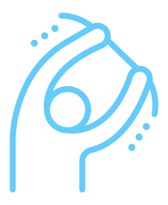 Illustration of a hand holding a contact lens.