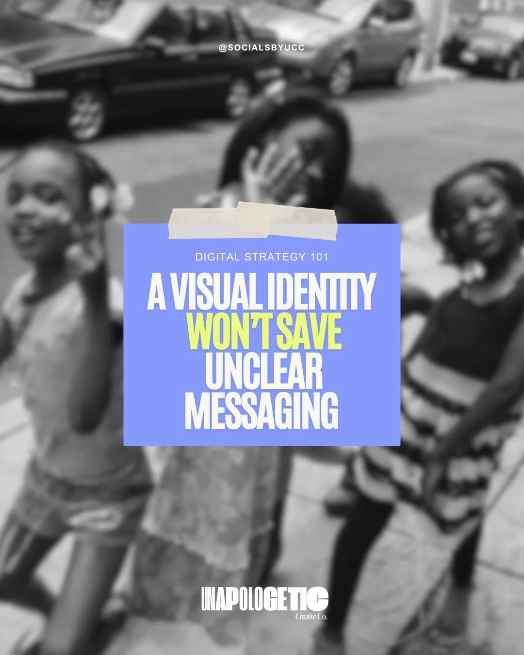 We love the pretty graphics too.
But a visual identity won&rsquo;t save unclear branding.

Design gets attention. Clarity builds connection.

That&rsquo;s why we do end-to-end communications. We start with strategy and messaging, then bring it to lif