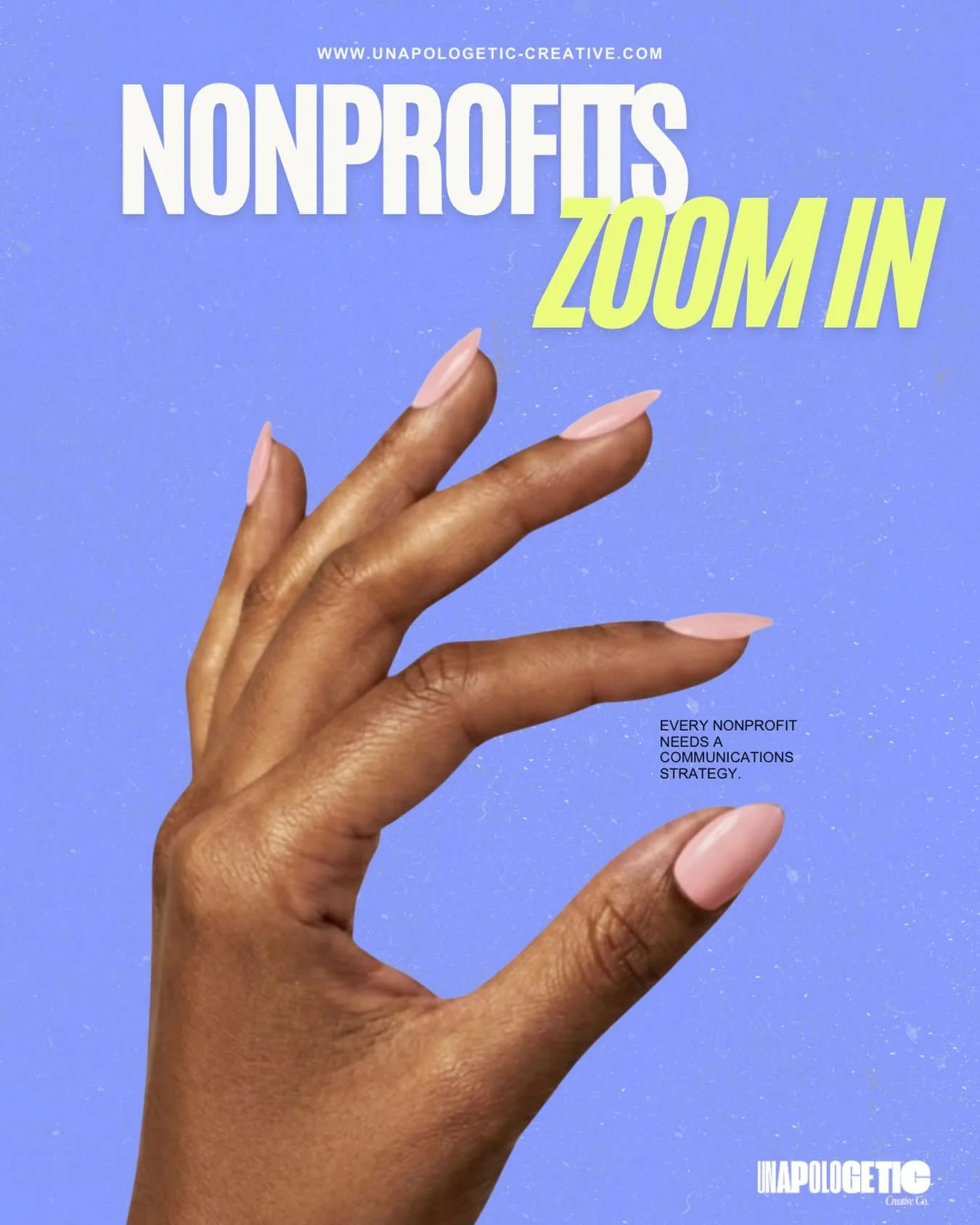 Zoom in. 👀

Every nonprofit needs a communications strategy &mdash; and most don&rsquo;t have one.

That&rsquo;s where we come in.

At UCC, we help nonprofits show up, get seen, and tell their story with intention. Because your mission is too import