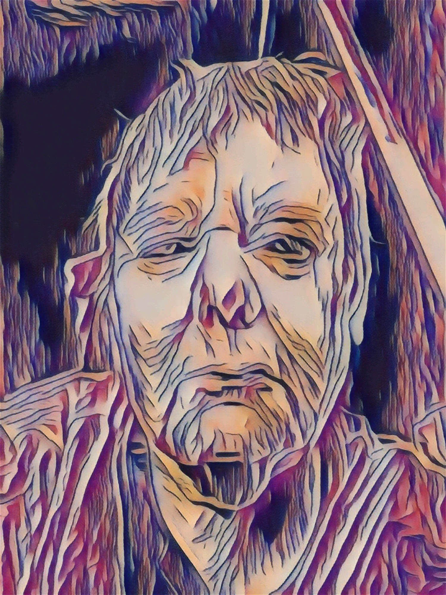 frayed nerves blue purple