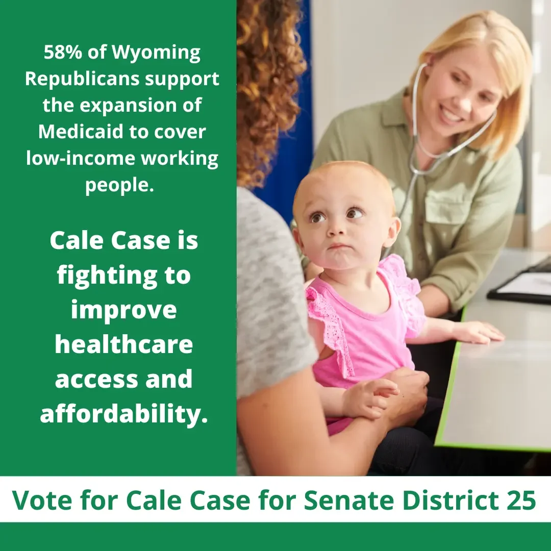 FB ad. Cale is a fighter for Medicaid expansion, which was a deciding factor in my decision to run his campaign.