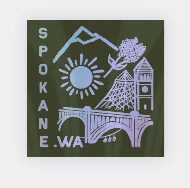 Spokane Holographic Sticker