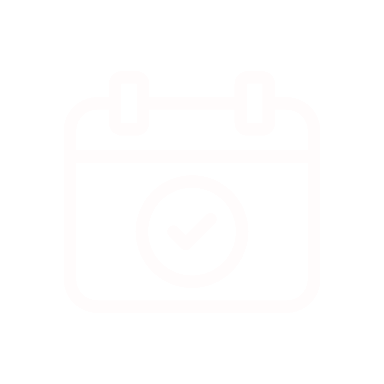 Calendar icon with a checkmark inside a circle