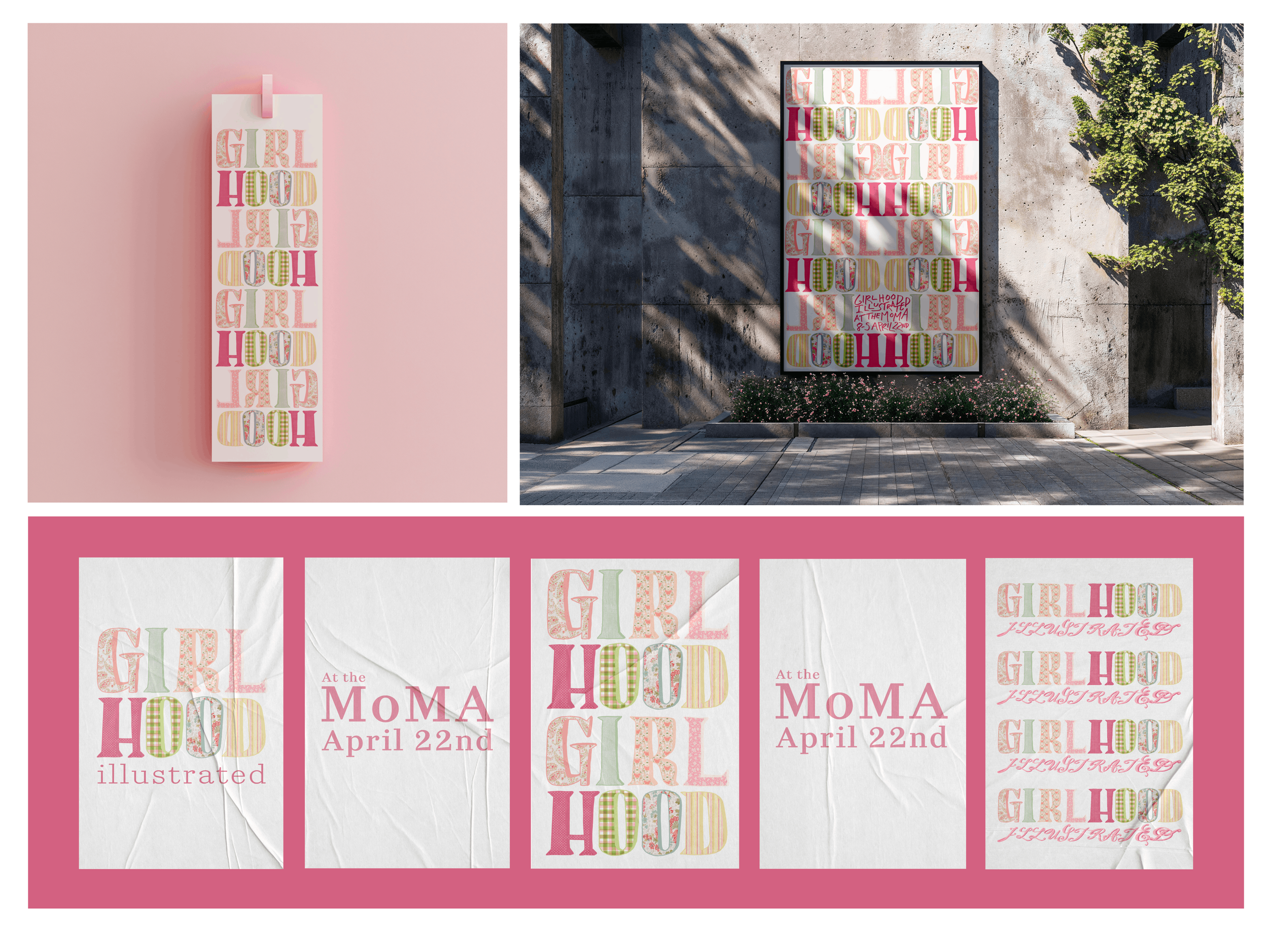 Girlhood Illustrated is a hypothetical museum exhibition for children's picture books that demonstrate girlhood. I was inspired by childhood favorites like Eloise, Olivia, Pinkalicious and Fancy Nancy, all of which push young girls to be authentic to