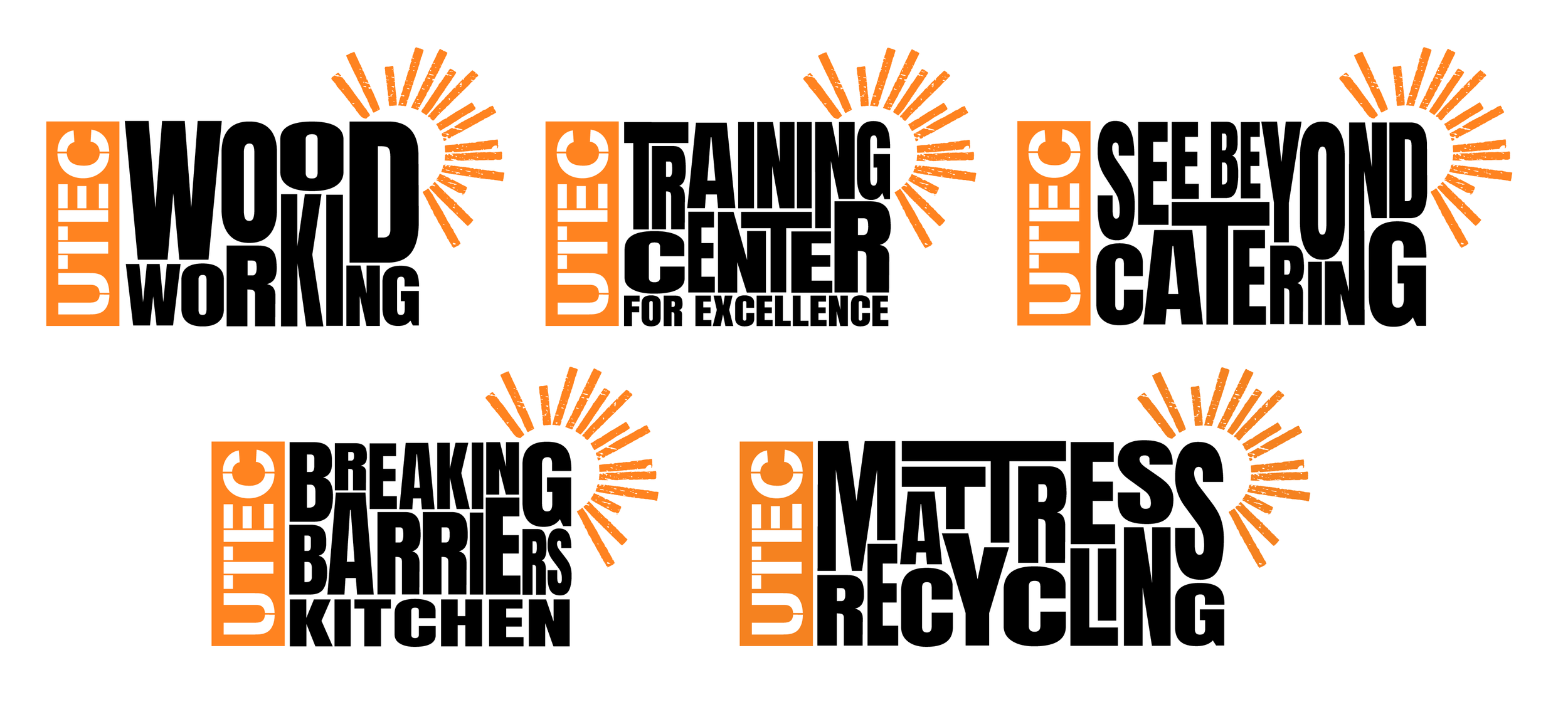 UTEC is a Boston based nonprofit with a series of social enterprises aimed to help youth in poverty. During my internship with CTP, I worked with the creative team to design a series of logos for their social enterprises to help tie them into the UTE