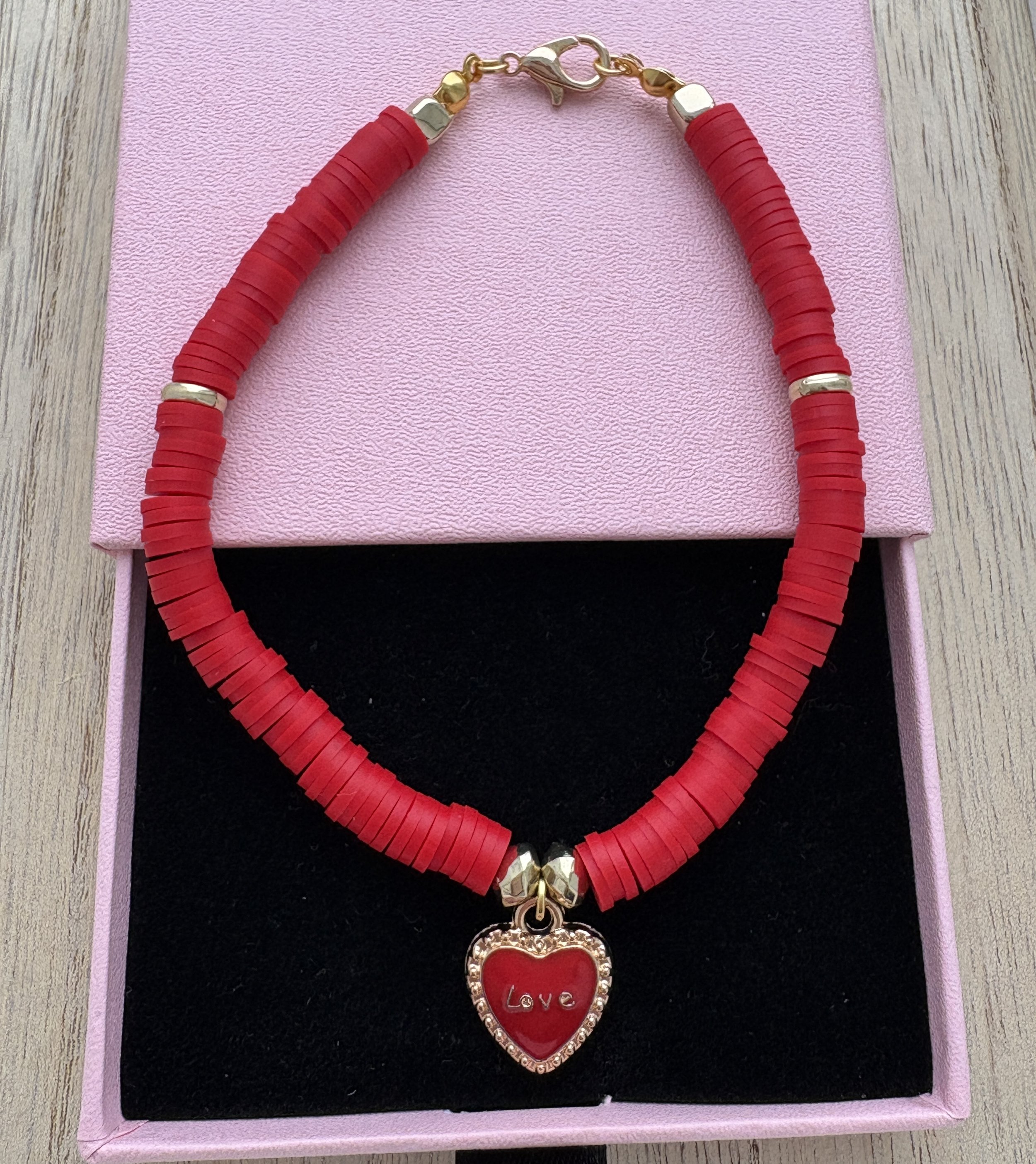 Heart of Gold Red Love Bracelet