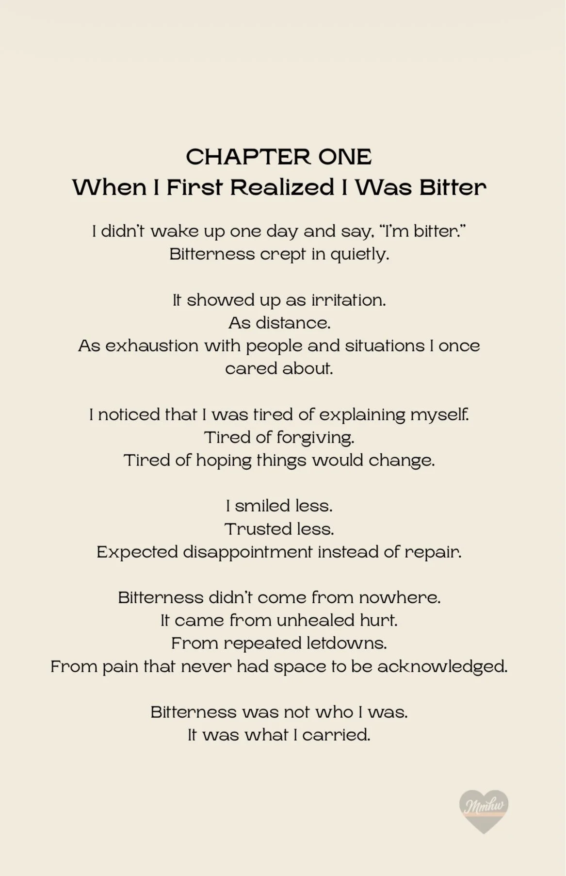 Bitter me first page .JPG