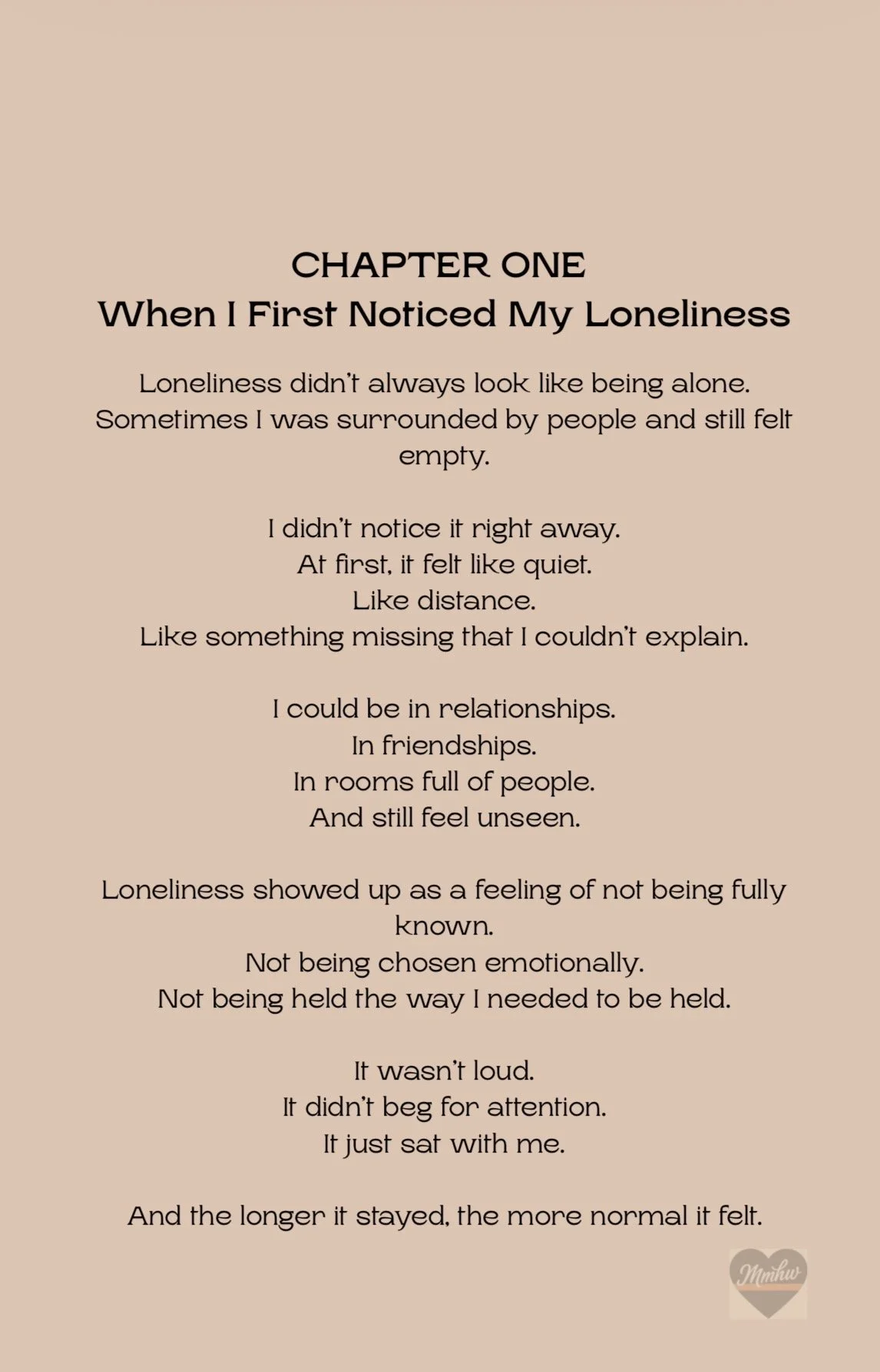 Lonely me first page.JPG