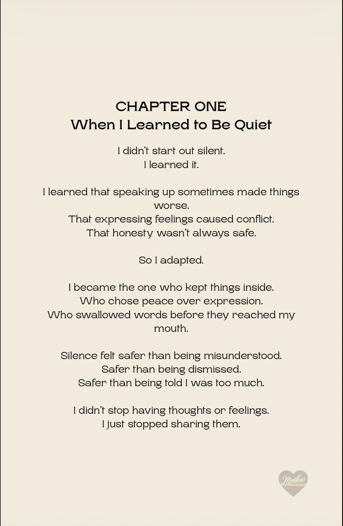 Silent me first page.JPG