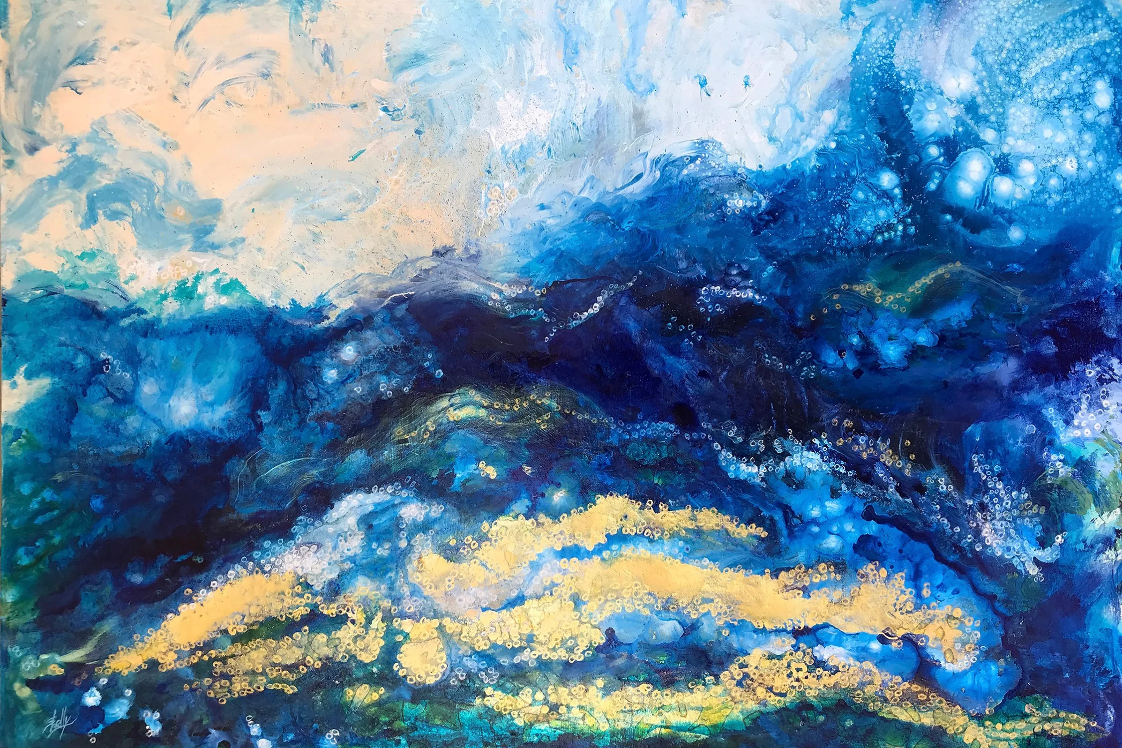 Dream Beach Acrylic Abstract Painting