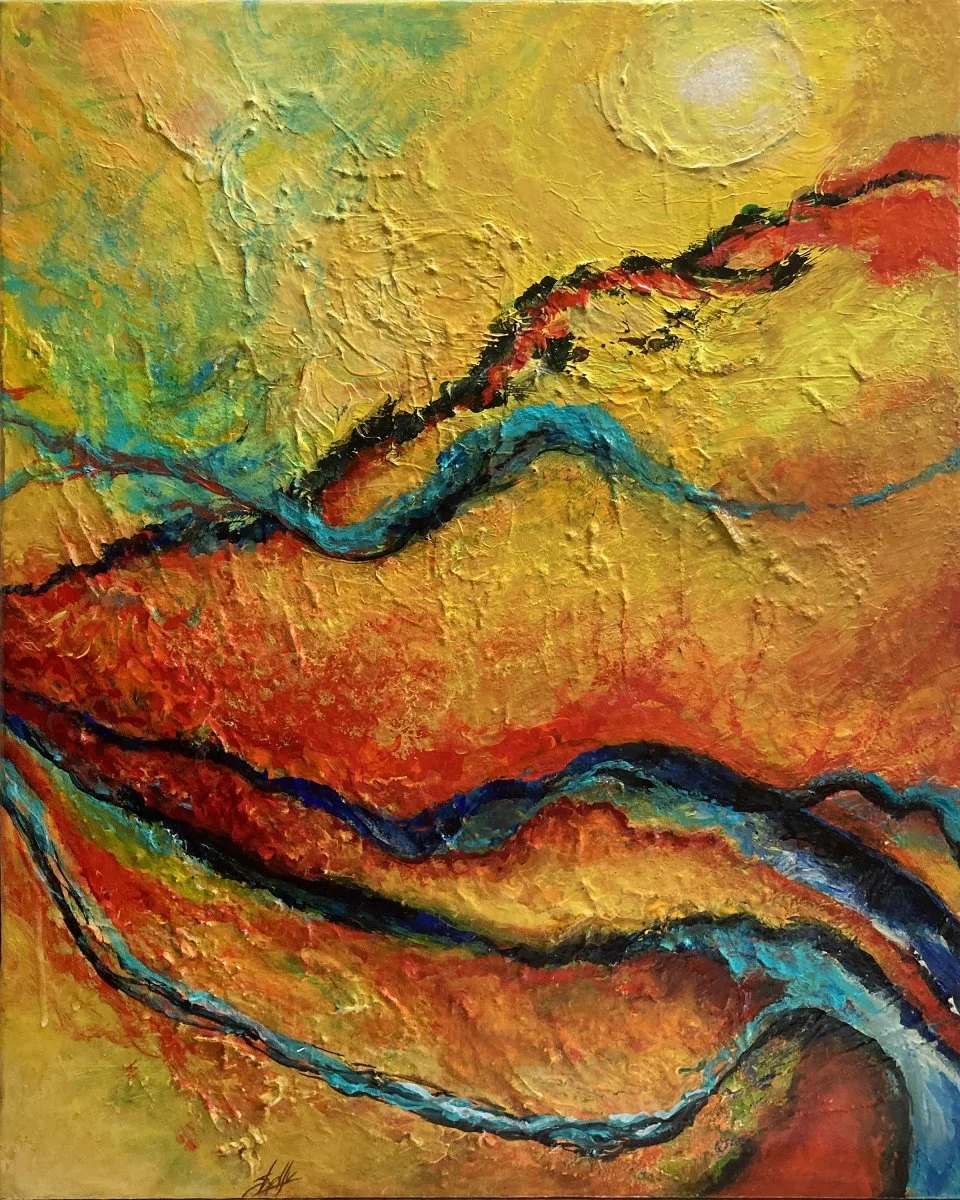 Temporal Rift Abstract Canvas Painting