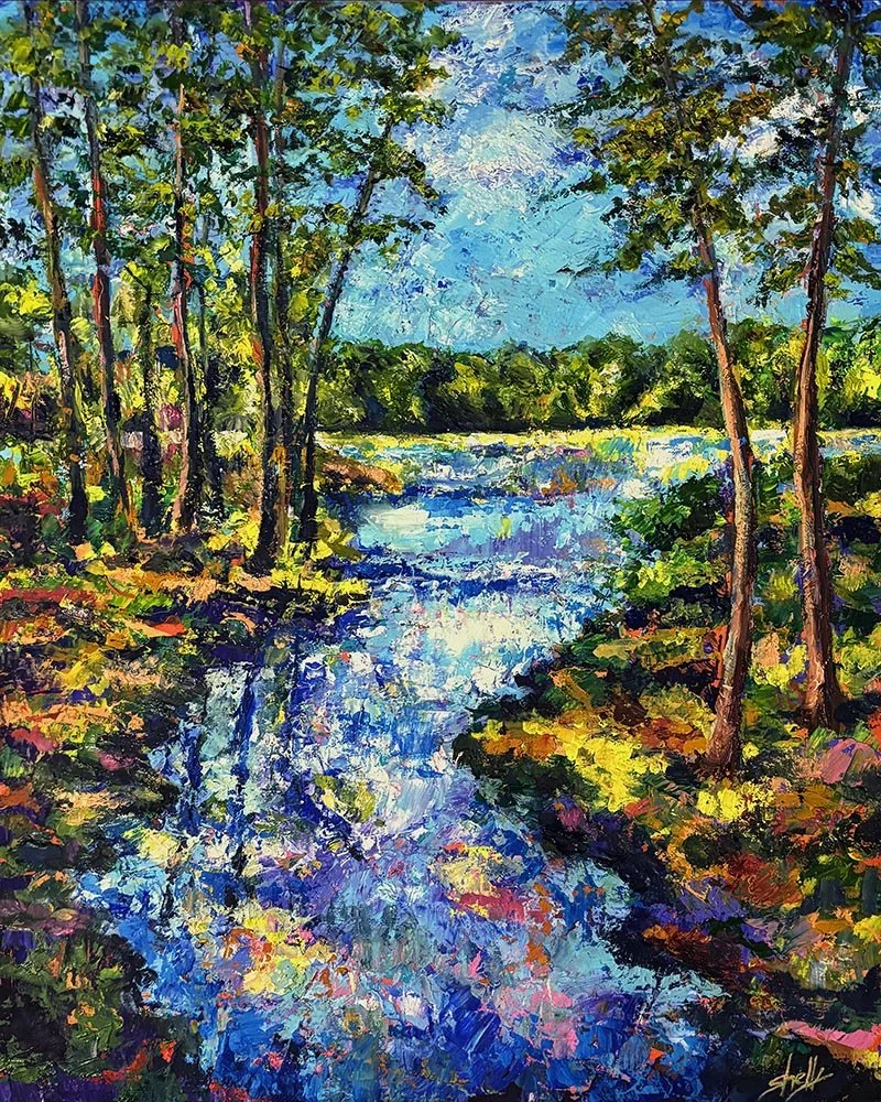 Near Hard Labor Park - Framed Oil Painting