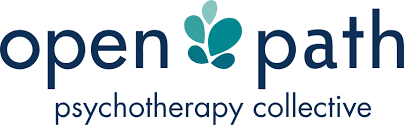 Dark blue Open Path Psychotherapy Collective logo on a white background.