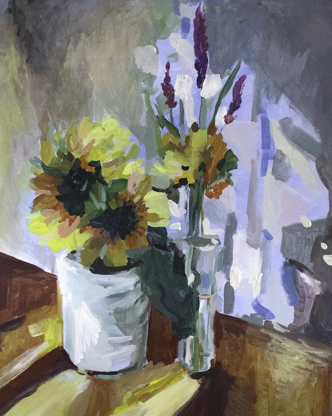 "Sunflowers", Acrylic on Canvas, 22" x 28"