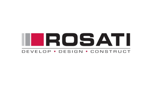 Logo with stylized text 'ROSATI' and the tagline 'Creative, Concept, Design, Construction' underneath.