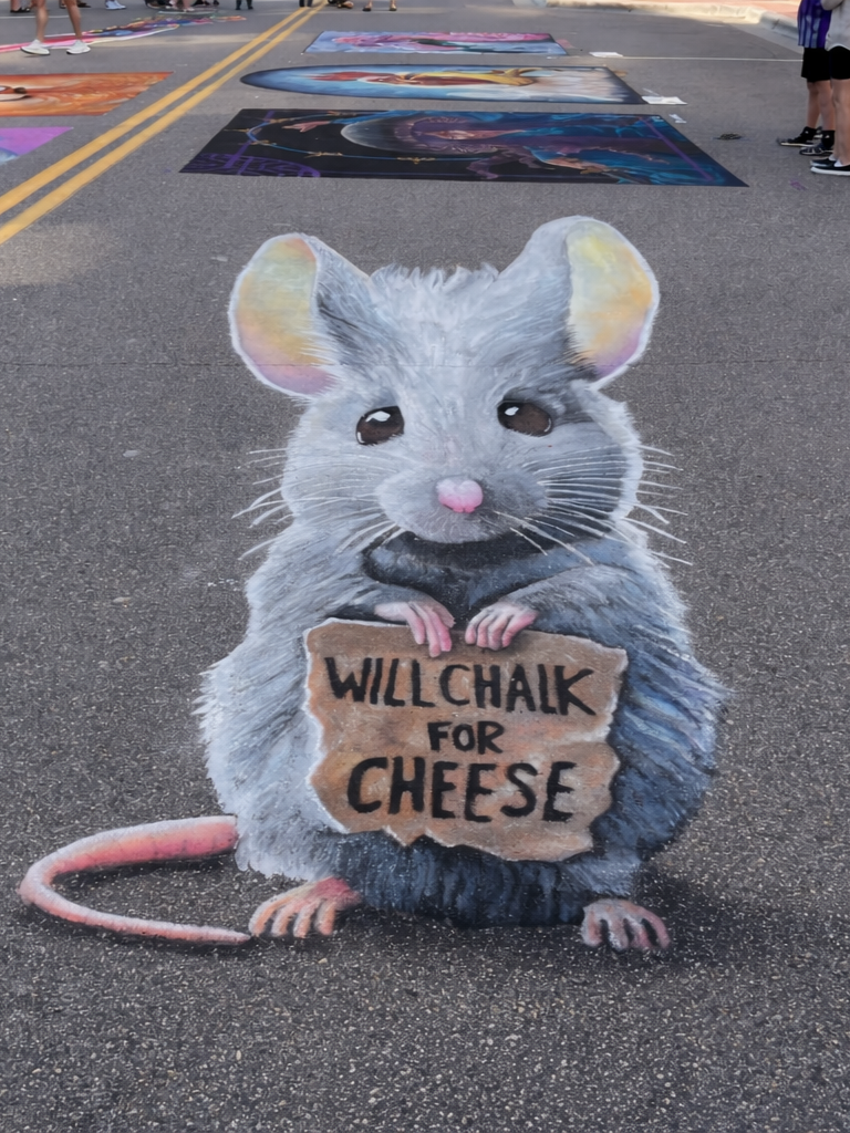 Street chalk artwork at Maple Grove Chalkfest
