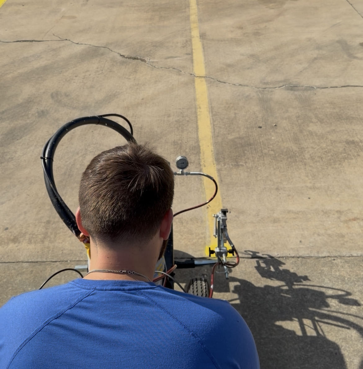 Hotel parking lot striping