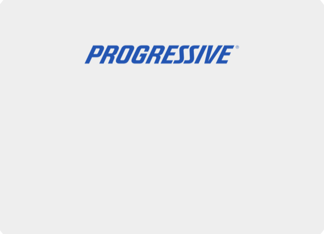 Progressive logo in blue font on a white background