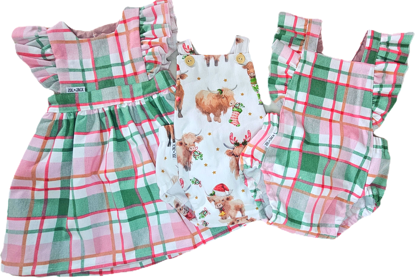 Clara Check Christmas Romper & Dress