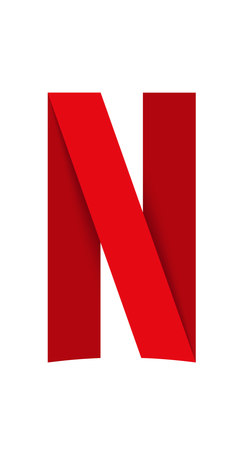 Red Netflix logo on a black background