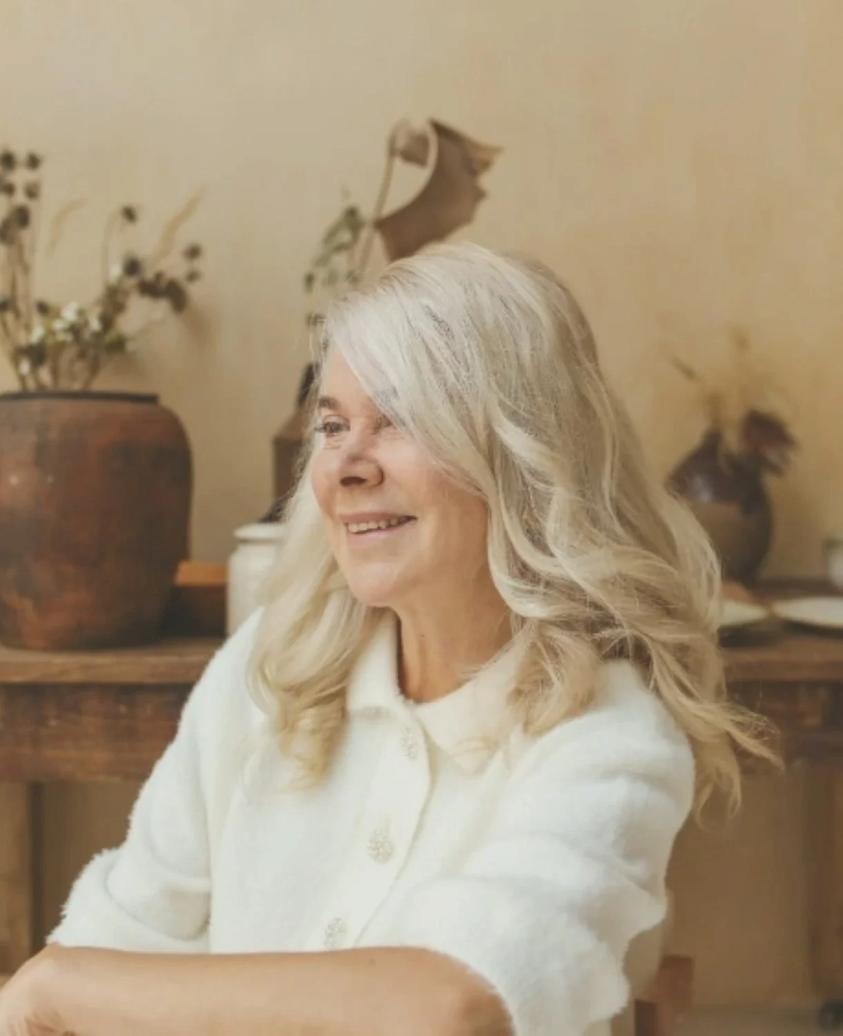 woman looking relieved after financial therapy